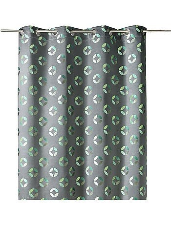 Cortina difusora de jacquard con motivos de rosetas