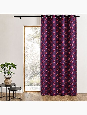 Cortina difusora de jacquard con motivos de rosetas