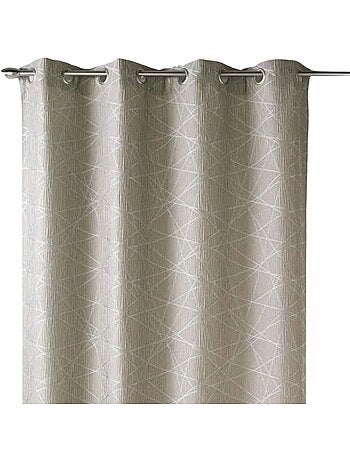 Cortina difusora de jacquard con motivos geométricos