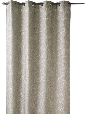 Cortina difusora de jacquard con motivos geométricos