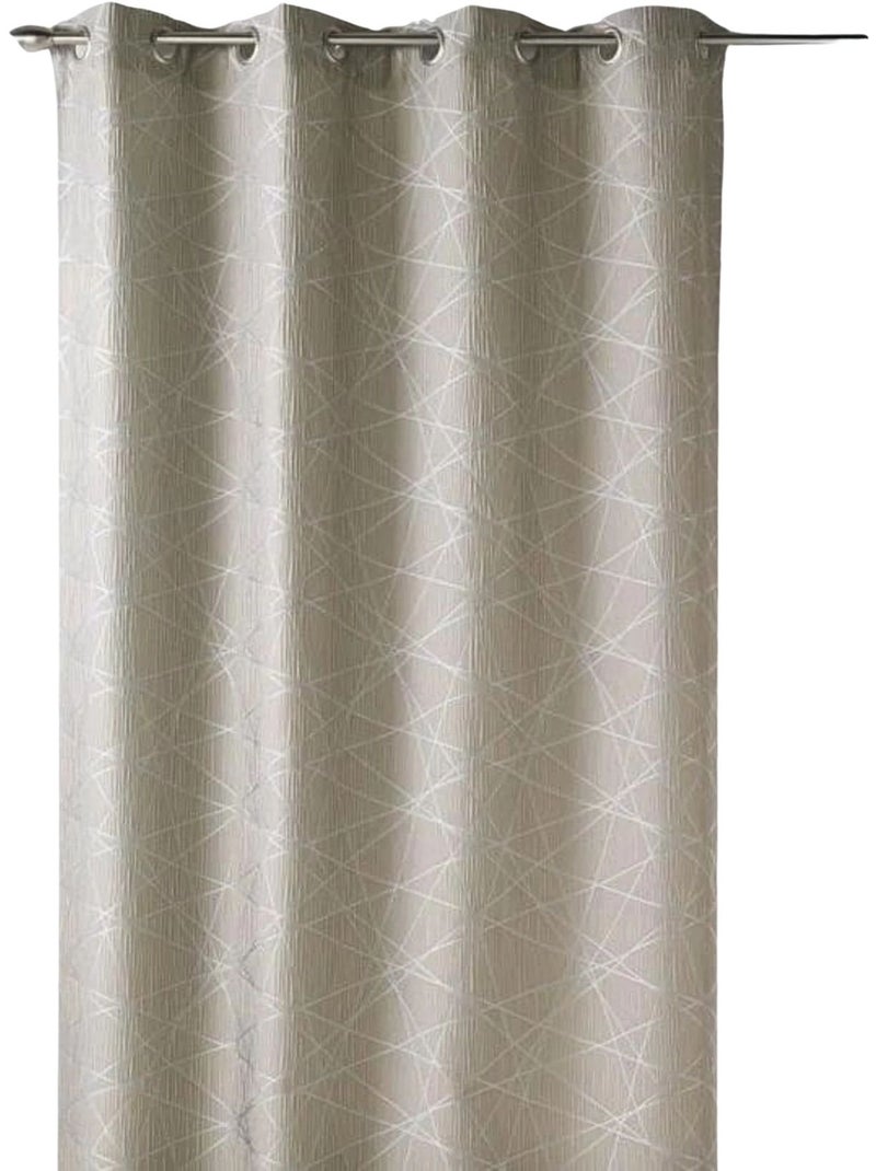 Cortina difusora de jacquard con motivos geométricos Beige - Kiabi