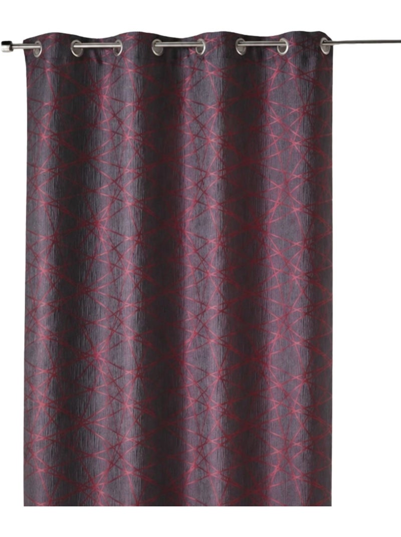 Cortina difusora de jacquard con motivos geométricos Burdeos - Kiabi
