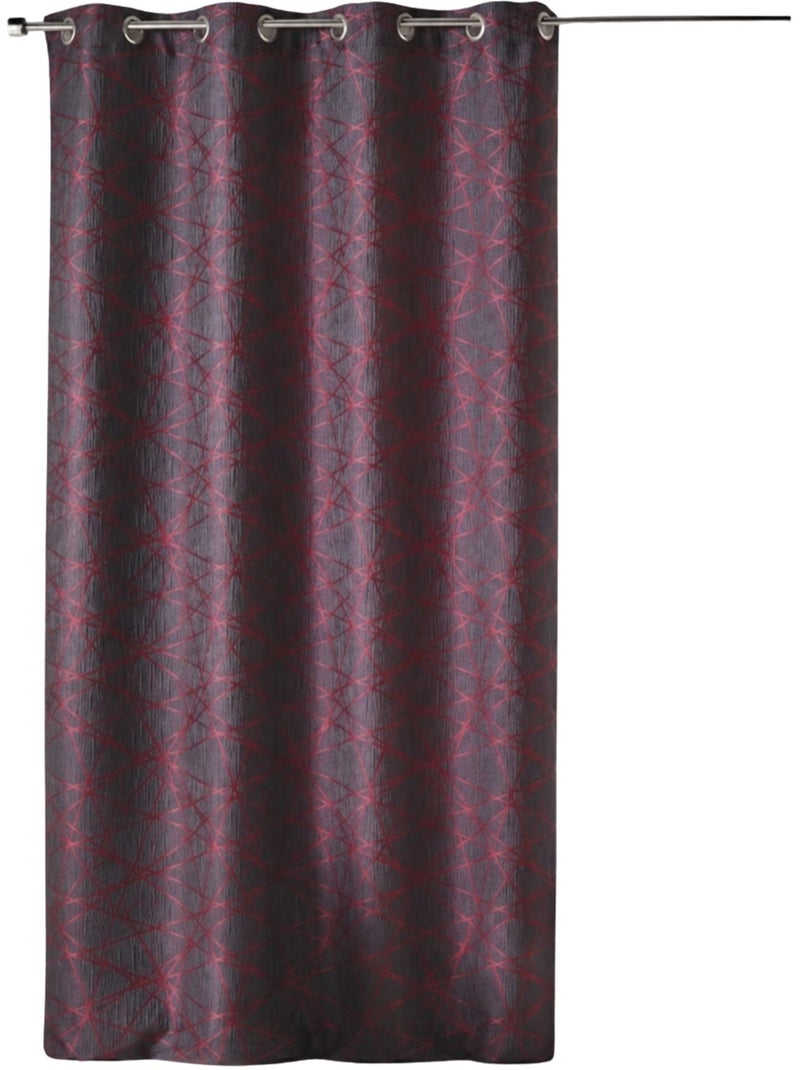 Cortina difusora de jacquard con motivos geométricos Burdeos - Kiabi