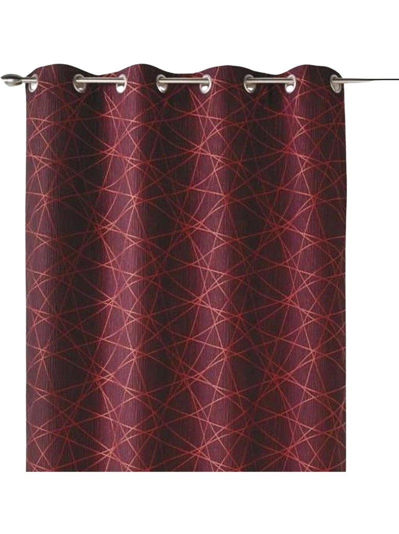 Cortina difusora de jacquard con motivos geométricos Rosa frambuesa - Kiabi