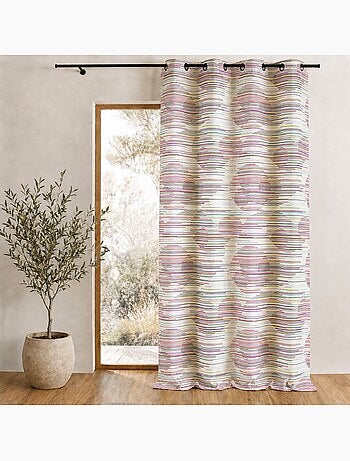 Cortina difusora de jacquard con motivos gráficos