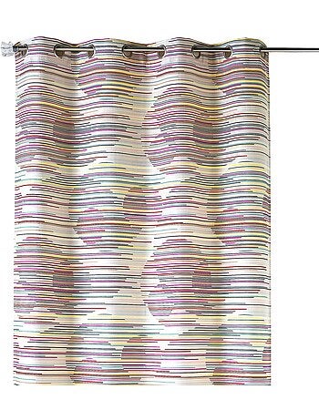 Cortina difusora de jacquard con motivos gráficos