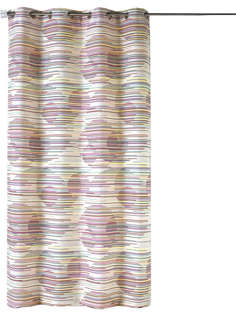 Cortina difusora de jacquard con motivos gráficos Rosa - Kiabi