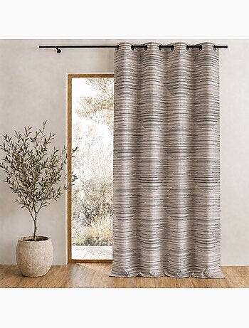 Cortina difusora de jacquard con motivos gráficos