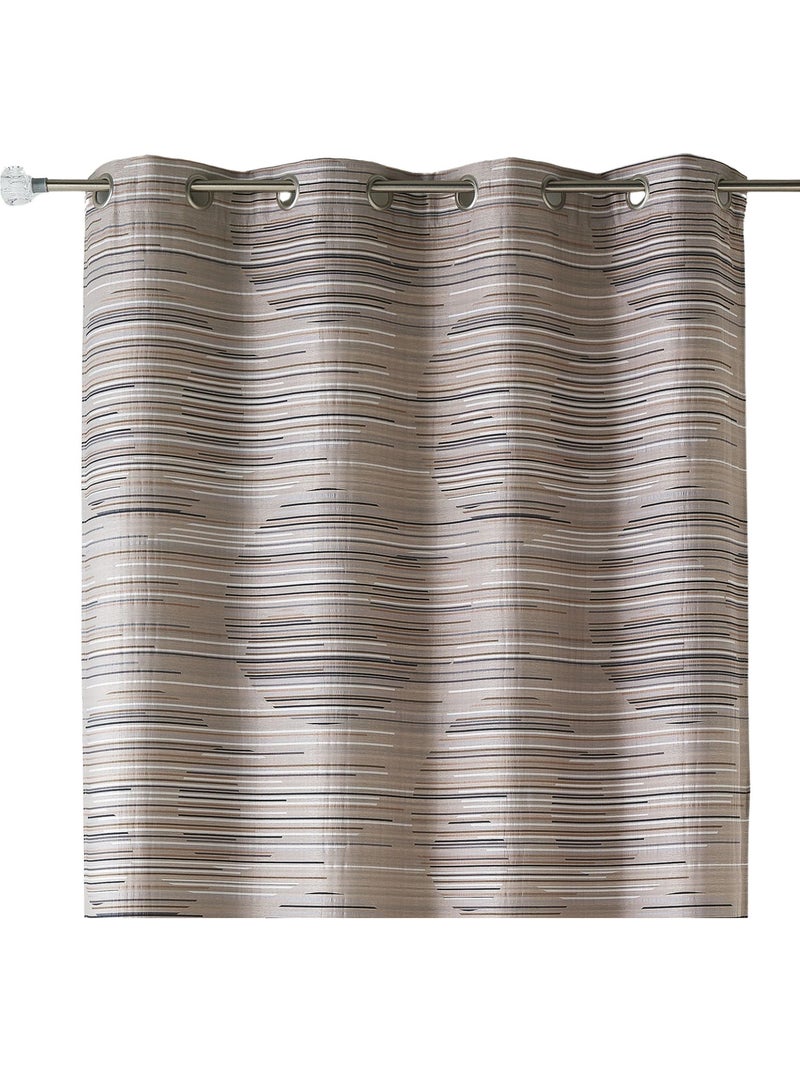 Cortina difusora de jacquard con motivos gráficos Taupe - Kiabi