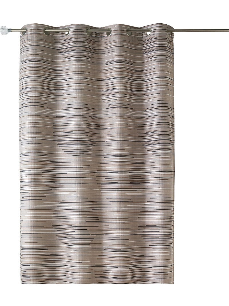 Cortina difusora de jacquard con motivos gráficos Taupe - Kiabi