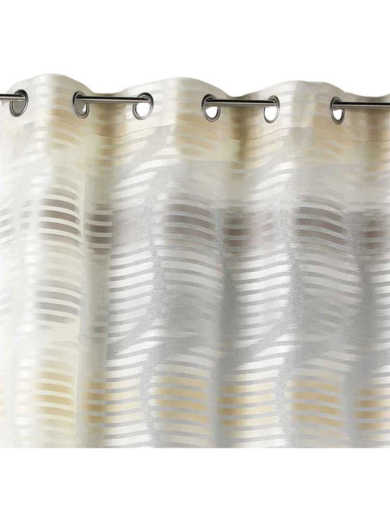 Cortina difusora de jacquard con rayas verticales onduladas Gris claro - Kiabi