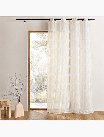 Cortina difusora de jacquard con rayas verticales onduladas