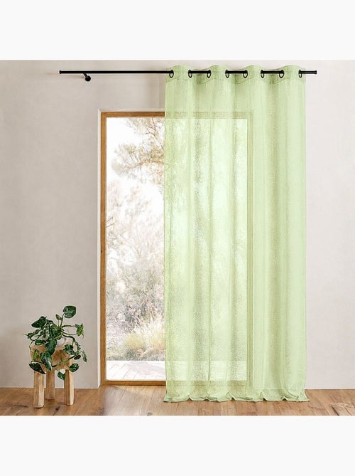 Cortina difusora de organza bordada con ojales - Kiabi Cortina difusora de organza bordada con ojales - Kiabi
