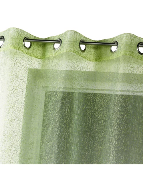 Cortina difusora de organza bordada con ojales - Kiabi Cortina difusora de organza bordada con ojales - Kiabi