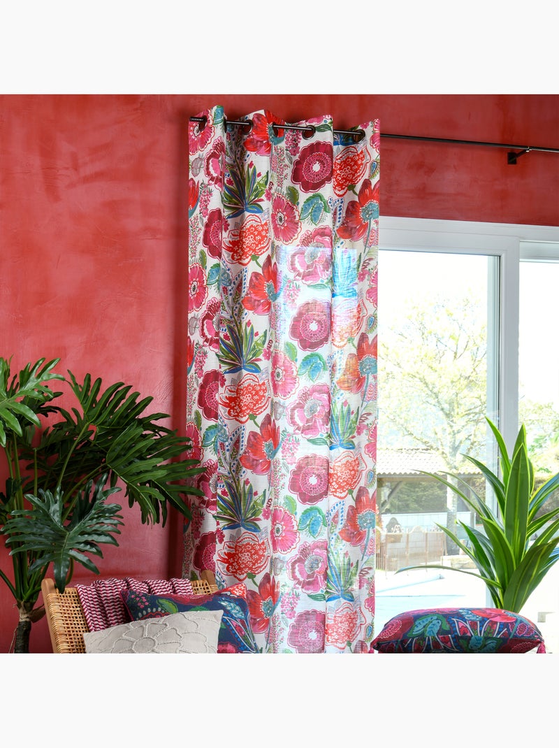 Cortina difusora de polilín con estampado floral Rosa - Kiabi