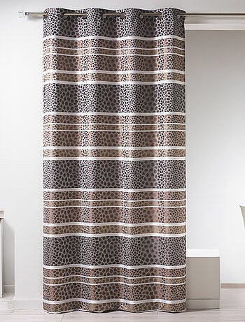 Cortina en jacquard a rayas horizontales animal