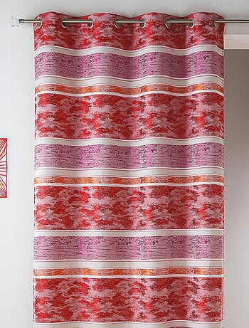 Cortina en jacquard a rayas horizontales