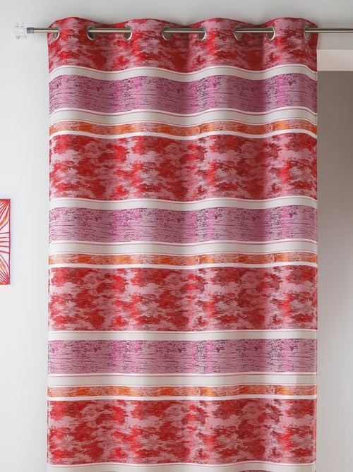 Cortina en jacquard a rayas horizontales - Kiabi