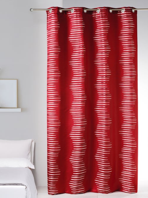 Cortina en jacquard con olas fantasía - Kiabi