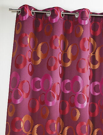 Cortina en jacquard estampado 'círculos fantasía'