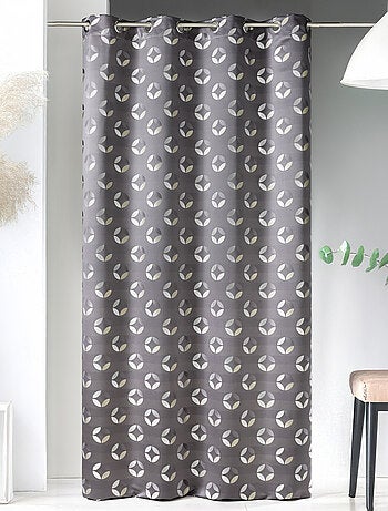 Cortina en jacquard estampados rosáceos