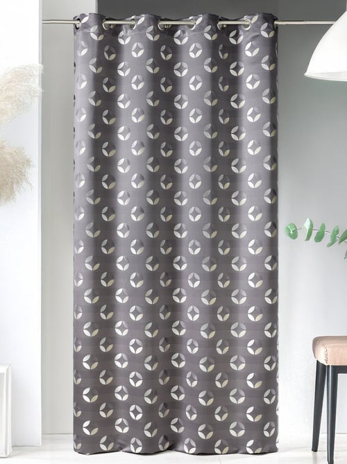 Cortina en jacquard estampados rosáceos - Kiabi