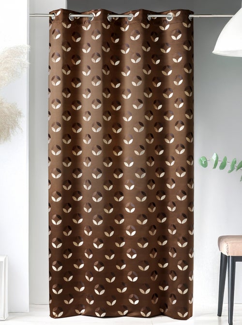 Cortina en jacquard estampados rosáceos - Kiabi