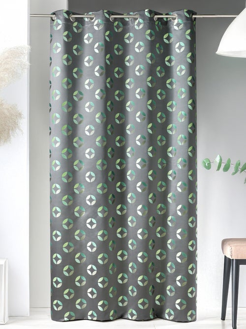 Cortina en jacquard estampados rosáceos - Kiabi