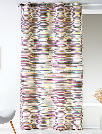 Cortina en jacquard fantasía y gráfica