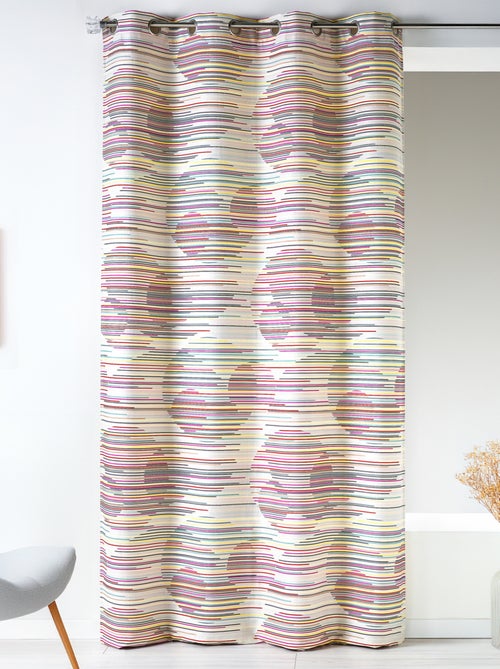 Cortina en jacquard fantasía y gráfica - Kiabi