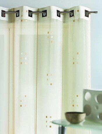 Cortina en Jacquard Hilos Cortados 'Cuadrados'