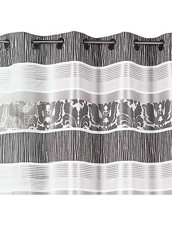Cortina en jacquard rayas horizontales coloreadas