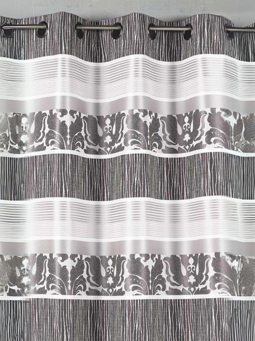 Cortina en jacquard rayas horizontales coloreadas - Kiabi