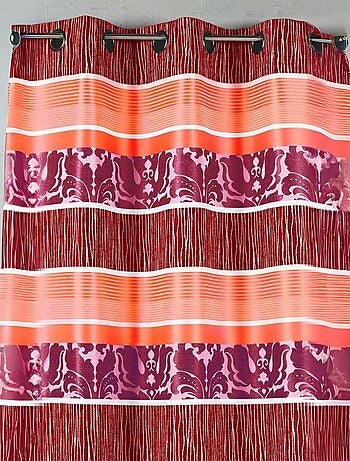 Cortina en jacquard rayas horizontales coloreadas