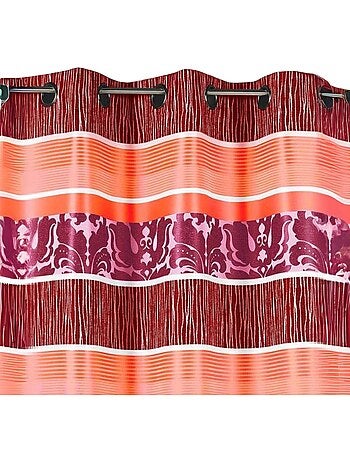 Cortina en jacquard rayas horizontales coloreadas