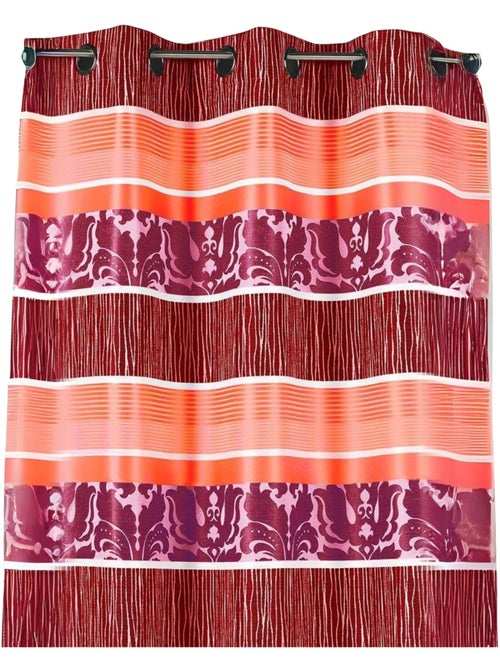 Cortina en jacquard rayas horizontales coloreadas - Kiabi Cortina en jacquard rayas horizontales coloreadas - Kiabi