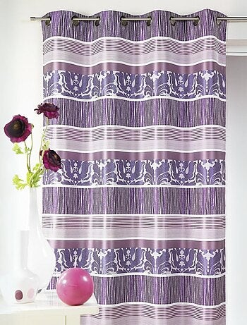 Cortina en jacquard rayas horizontales coloreadas
