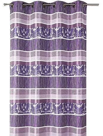 Cortina en jacquard rayas horizontales coloreadas