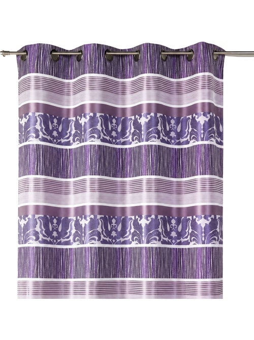 Cortina en jacquard rayas horizontales coloreadas - Kiabi Cortina en jacquard rayas horizontales coloreadas - Kiabi