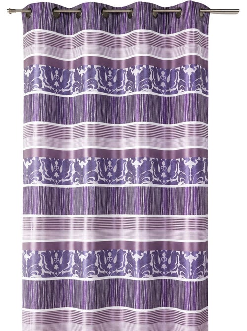 Cortina en jacquard rayas horizontales coloreadas - Kiabi Cortina en jacquard rayas horizontales coloreadas - Kiabi