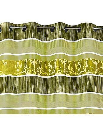 Cortina en jacquard rayas horizontales coloreadas