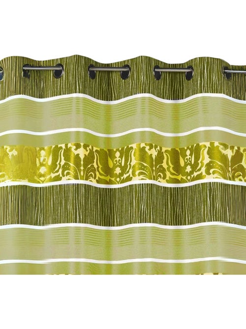 Cortina en jacquard rayas horizontales coloreadas - Kiabi Cortina en jacquard rayas horizontales coloreadas - Kiabi
