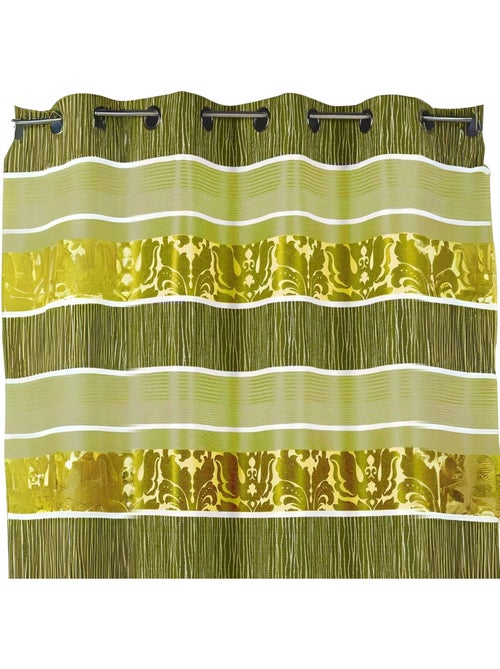 Cortina en jacquard rayas horizontales coloreadas - Kiabi Cortina en jacquard rayas horizontales coloreadas - Kiabi