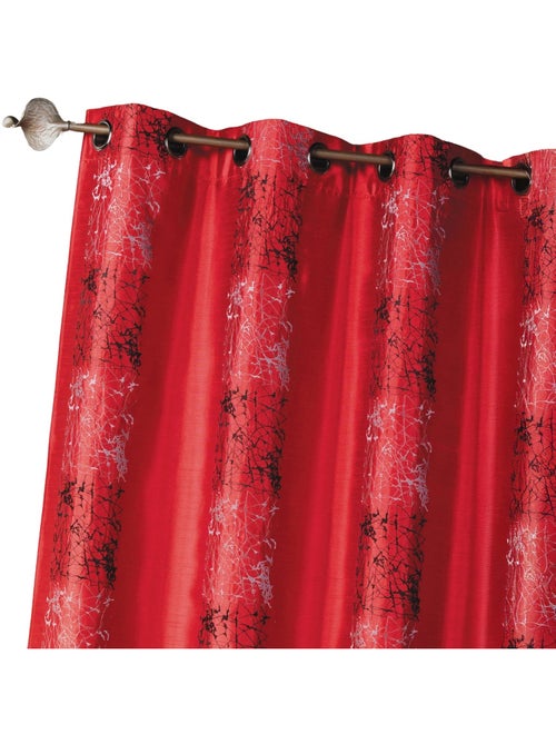 Cortina en shantung bordado tratoria - Kiabi