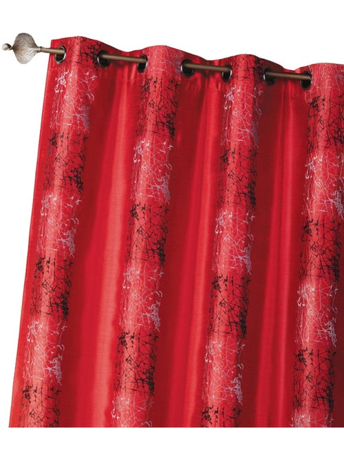 Cortina en shantung bordado tratoria - Kiabi