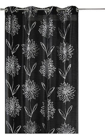Cortina en Shantung Estampados metalizados Flor