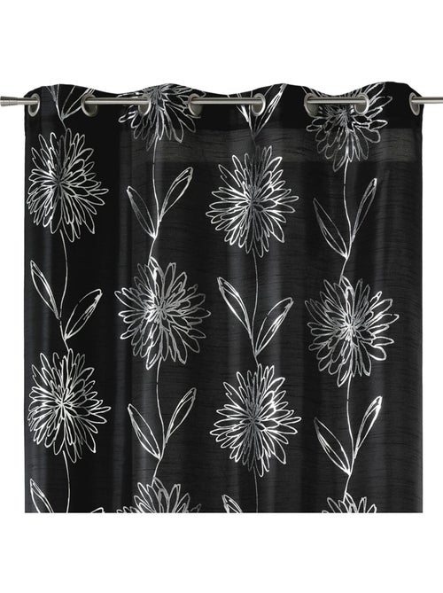 Cortina en Shantung Estampados metalizados Flor - Kiabi Cortina en Shantung Estampados metalizados Flor - Kiabi