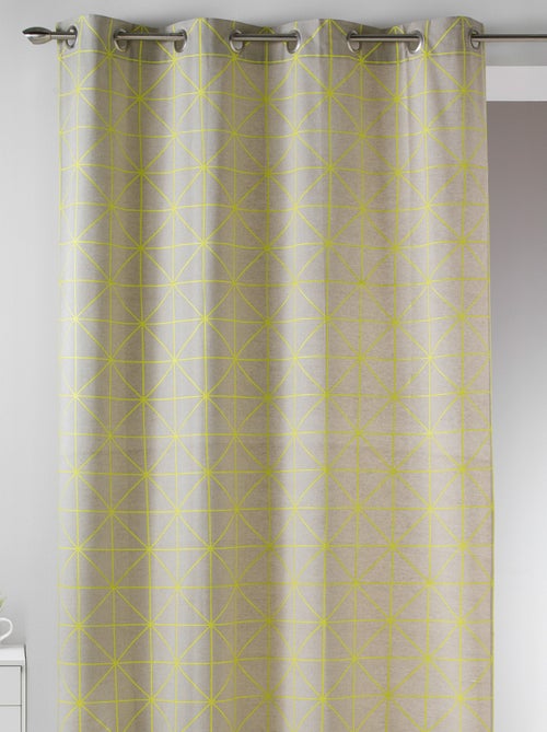 Cortina en Tela de Algodón Estampado de Diseño - Kiabi