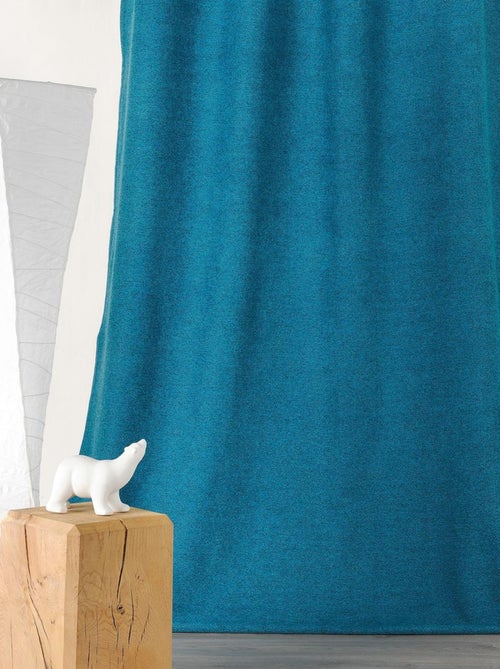 Cortina espesa aspecto lana abigarrada con galón fruncidor - Kiabi