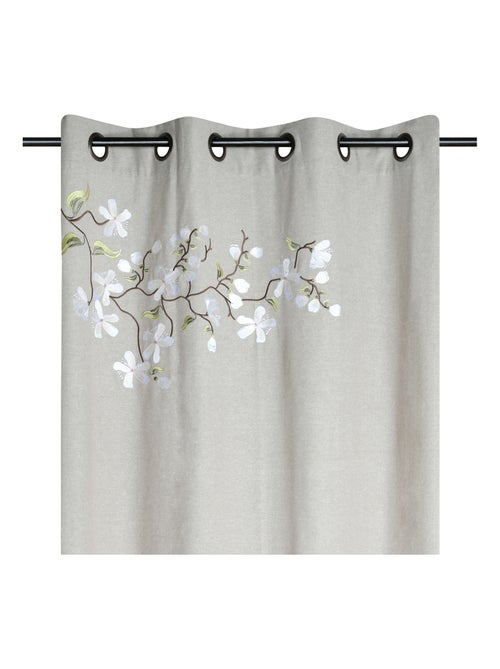 Cortina estampada con flores y árbol primaveral - Kiabi